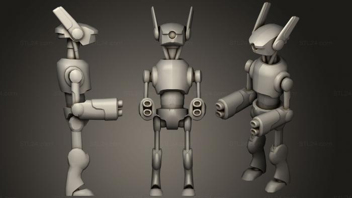 Статуэтки герои, монстры и демоны (Робот 2, STKM_1114) 3D модель для ЧПУ станка